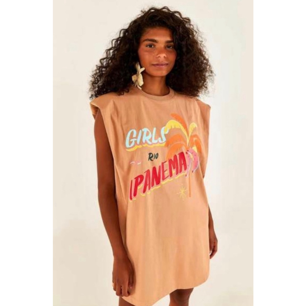 Farm Rio Girls Rio XS Impania shirt dress side slits